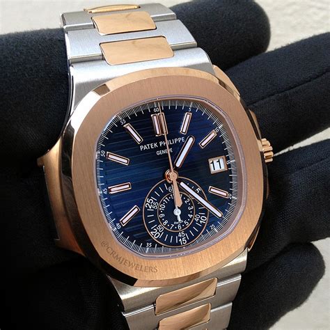 patek philippe nautilus two-tone blue price|Patek Philippe Nautilus a price.